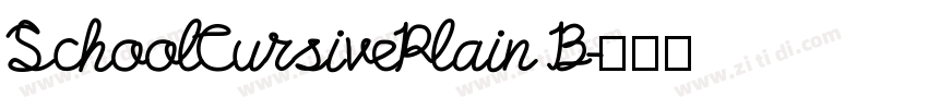 SchoolCursivePlain B字体转换
